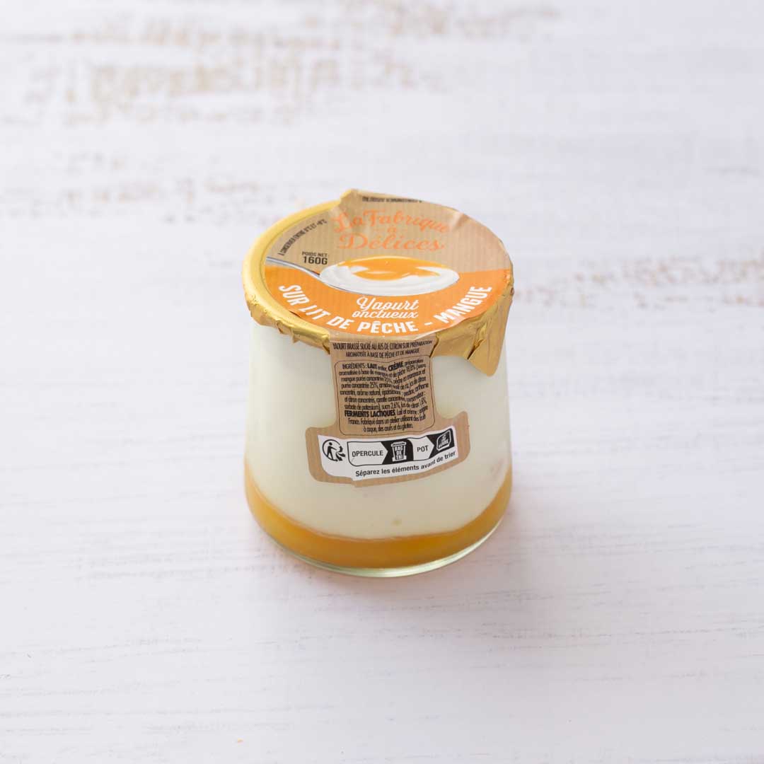 Yaourt mangue yaourt onctueux sur lit de mangue lait entier crème boulangerie pâtisserie Lafitau Brignoles 83