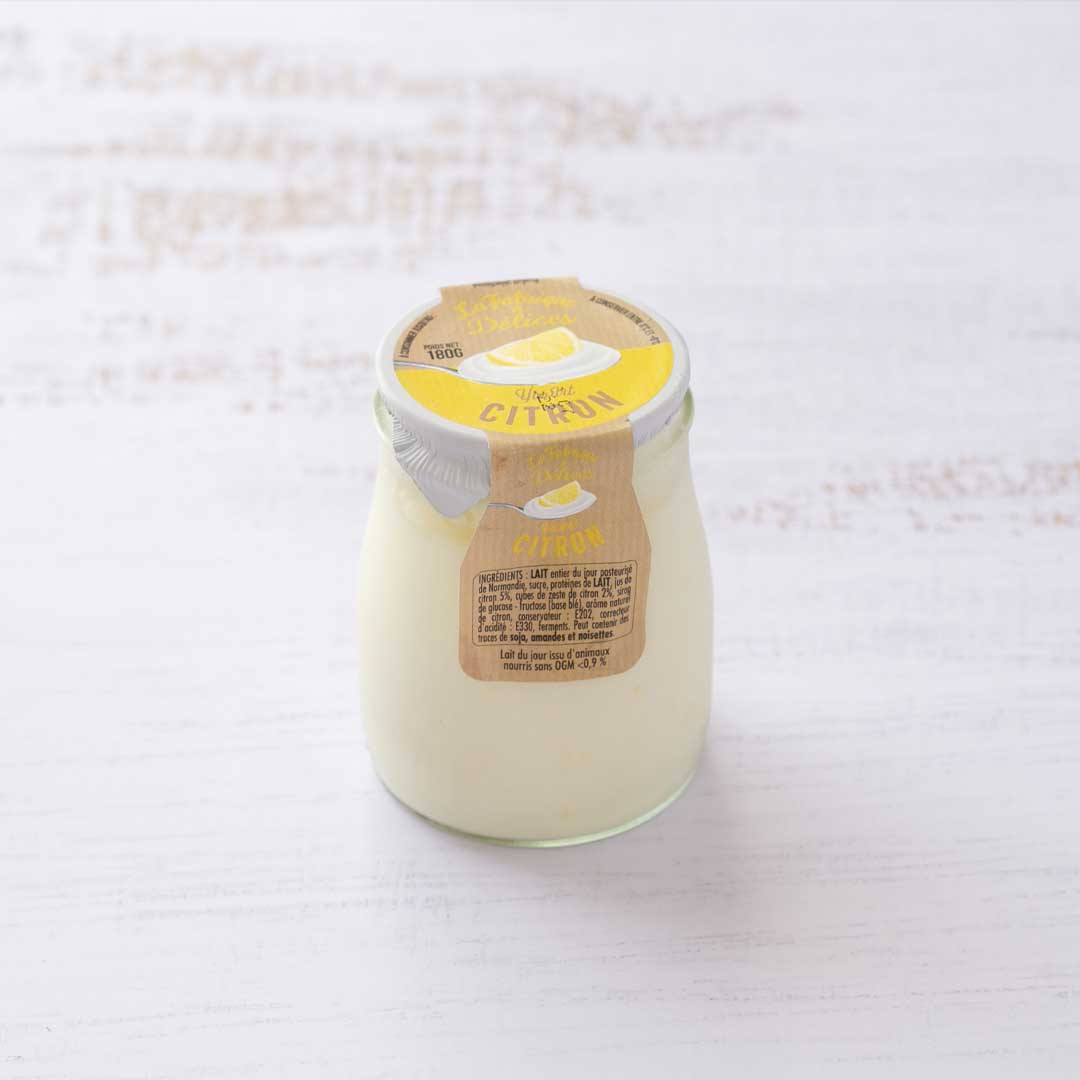 Yaourt citron lait entier du jour pasteurisé de Normandie boulangerie pâtisserie Lafitau Brignoles 83