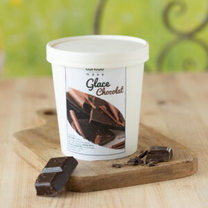 Glace chocolat demi litre lait crème sucre stabilisateur chocolat cœur Guanaja 80% boulangerie pâtisserie Lafitau Brignoles 83